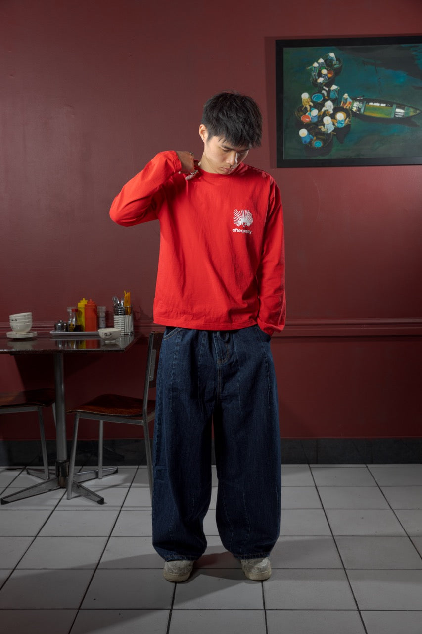 Nhím Long Sleeve Tee - Red