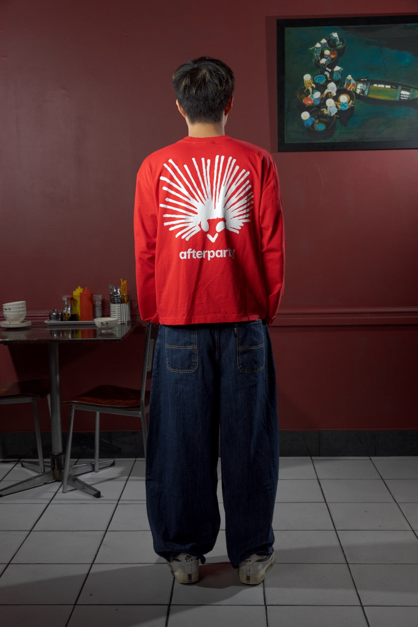 Nhím Long Sleeve Tee - Red