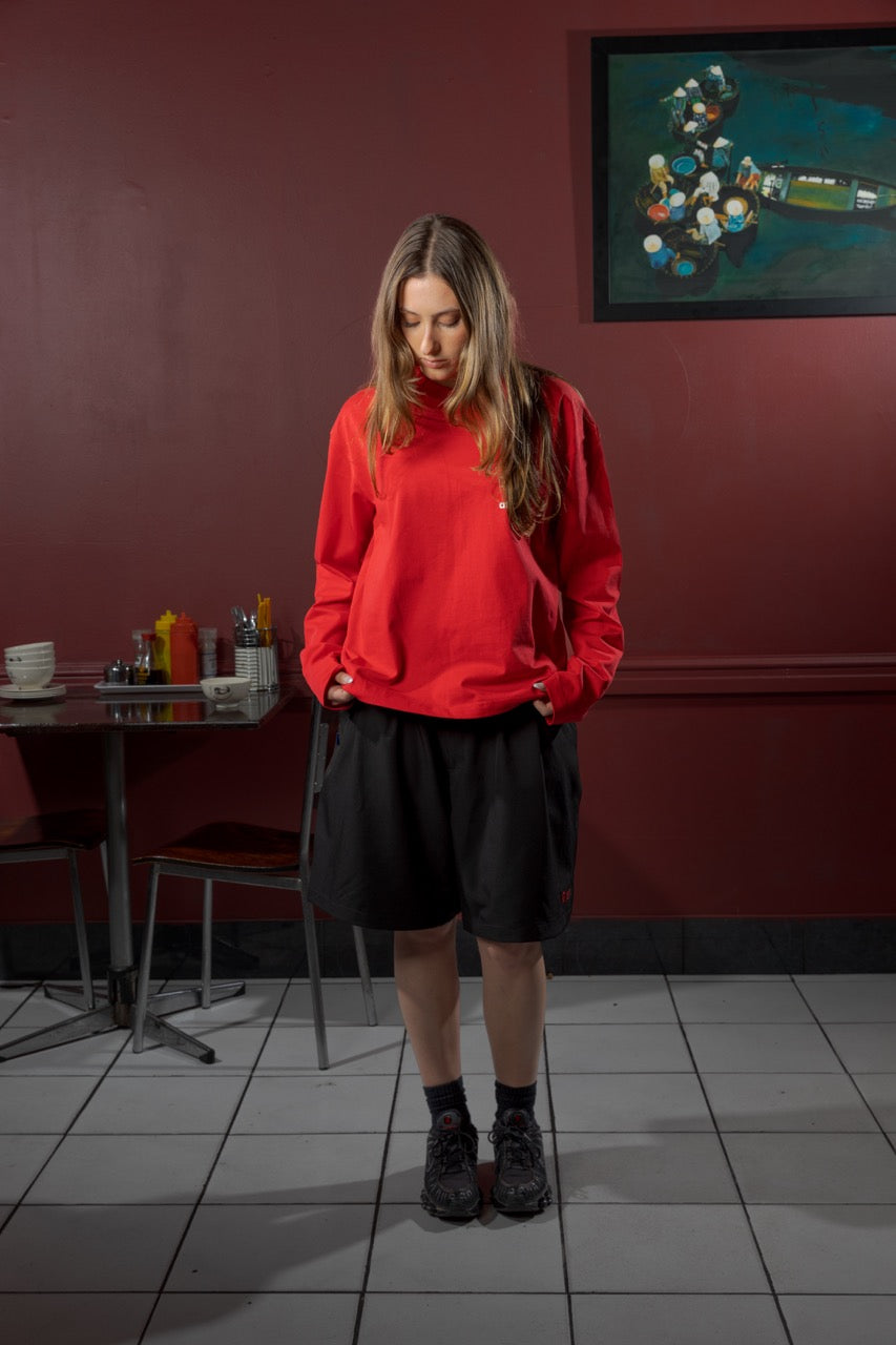 Nhím Long Sleeve Tee - Red
