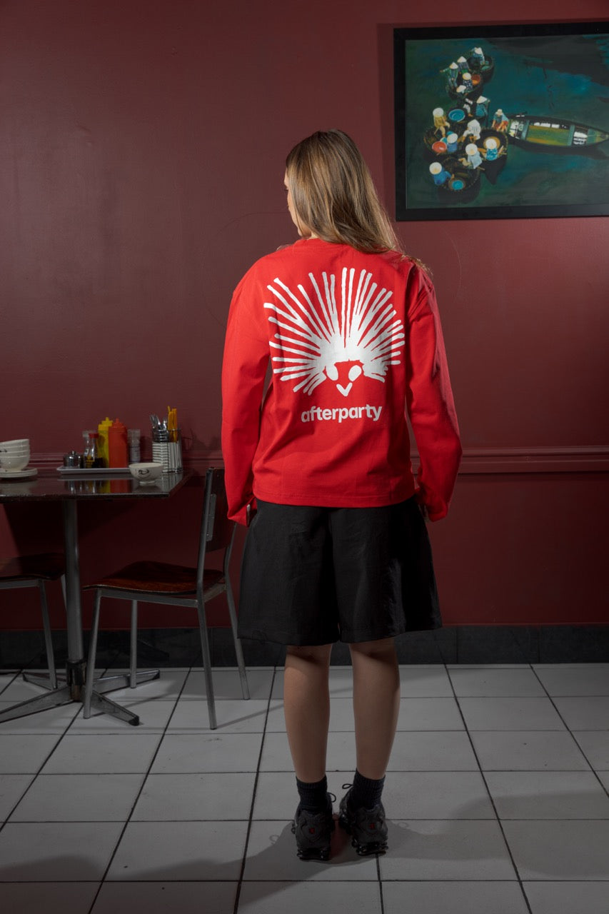 Nhím Long Sleeve Tee - Red