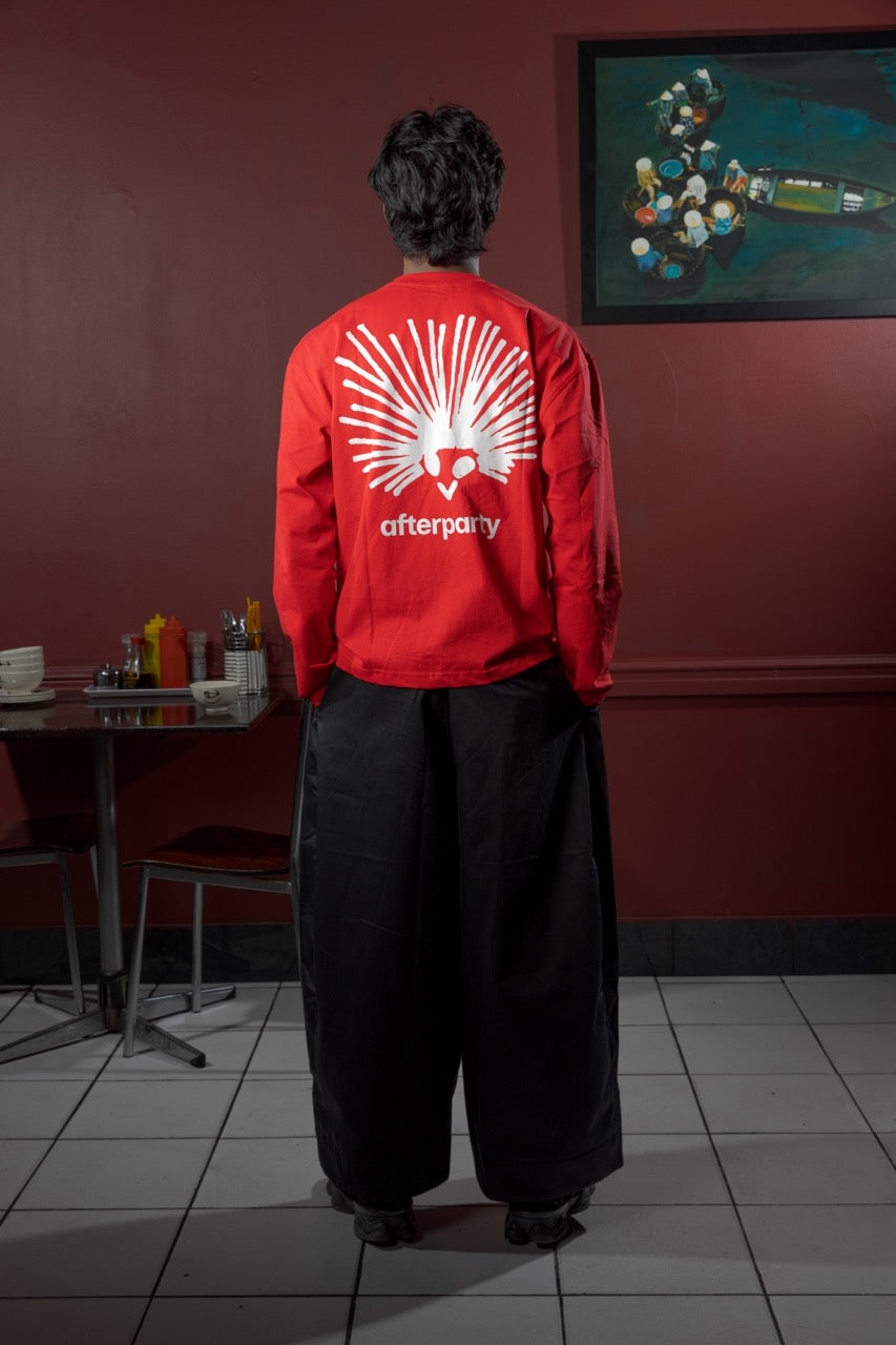 Nhím Long Sleeve Tee - Red