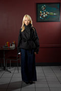 Collar Trench Coat - Black