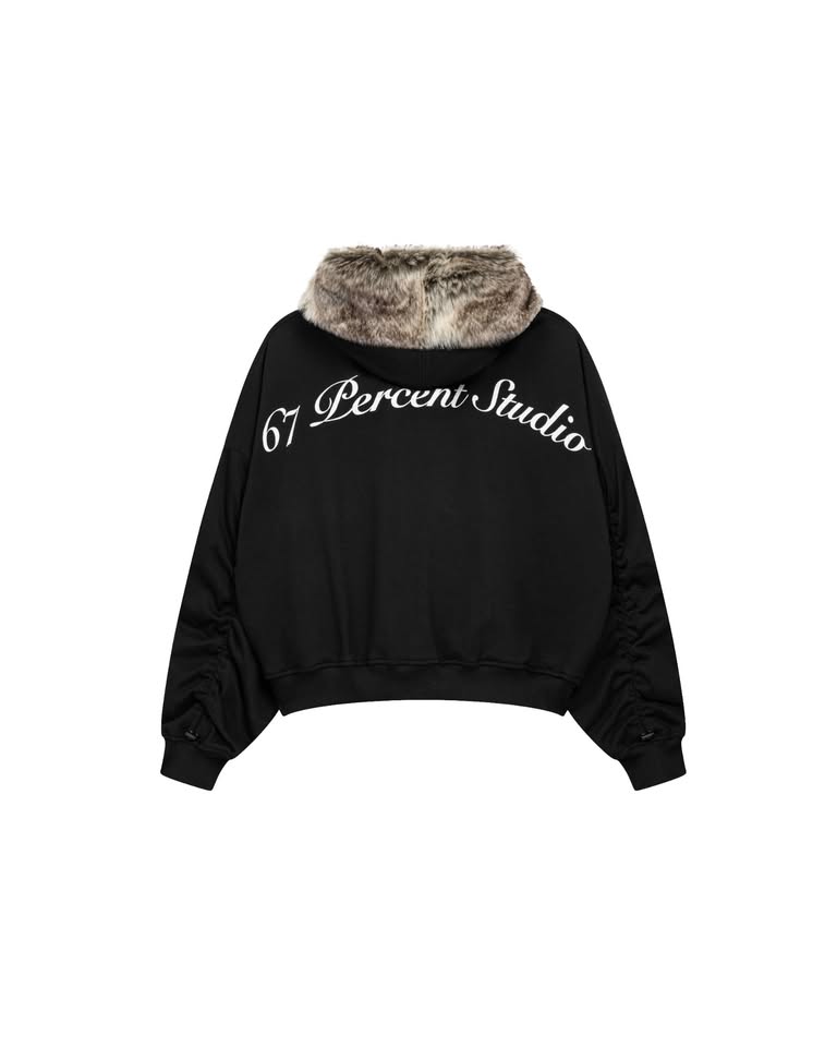 Fur-Lined Jacket - Black